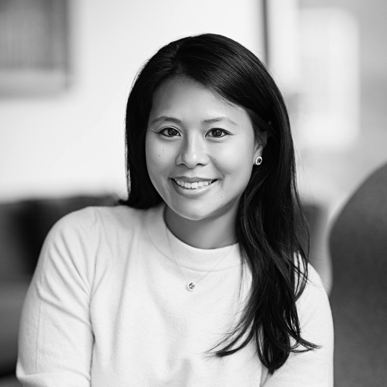 Black and white formal headshot of Katrina Liao.