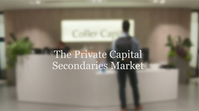 Private Capital Secondaries video image still.