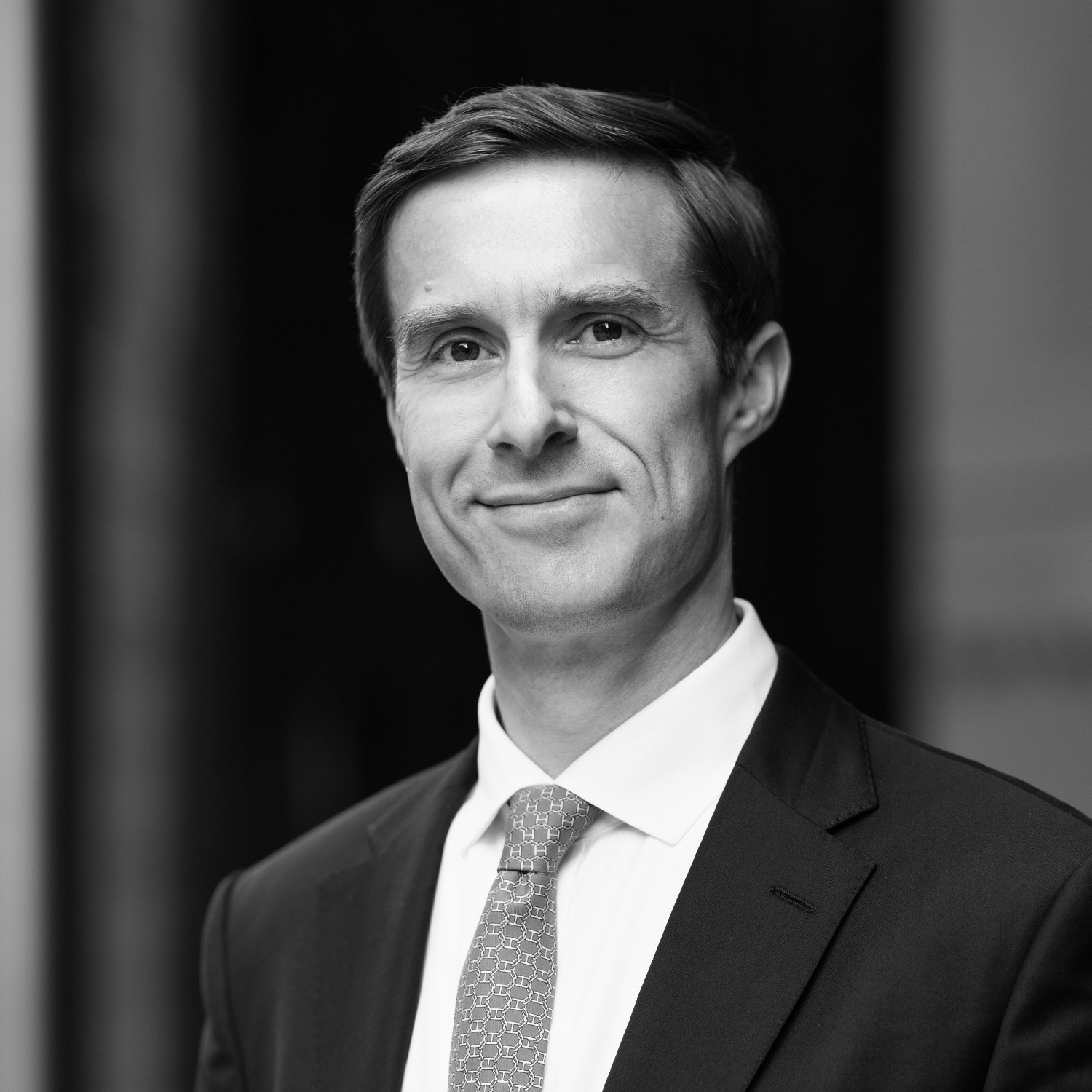 Black and white formal headshot of Gregor Von Deuten.