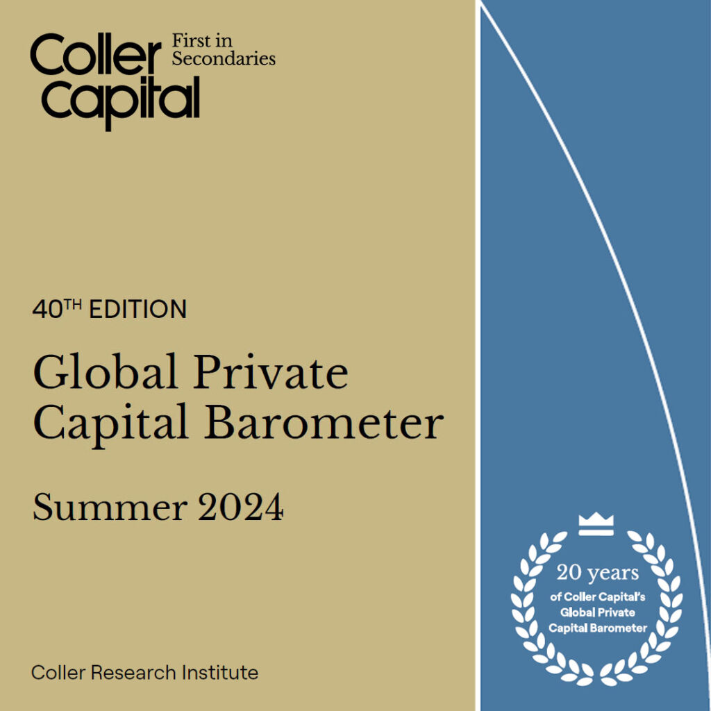 Cover of the 40th Global Barometer Report from Coller Capital.